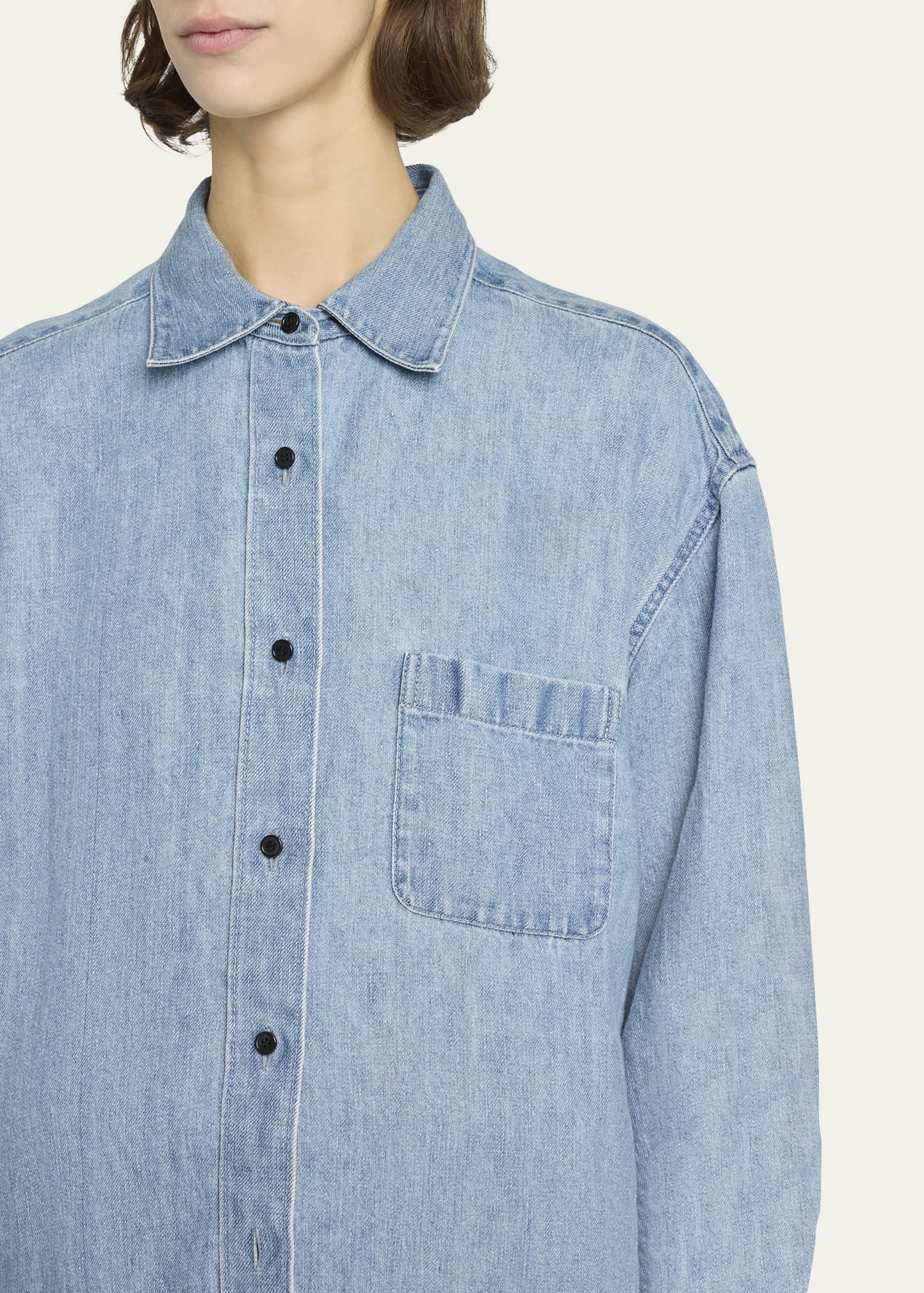 Nesson Oversized Linen Button-Down Shirt - 5