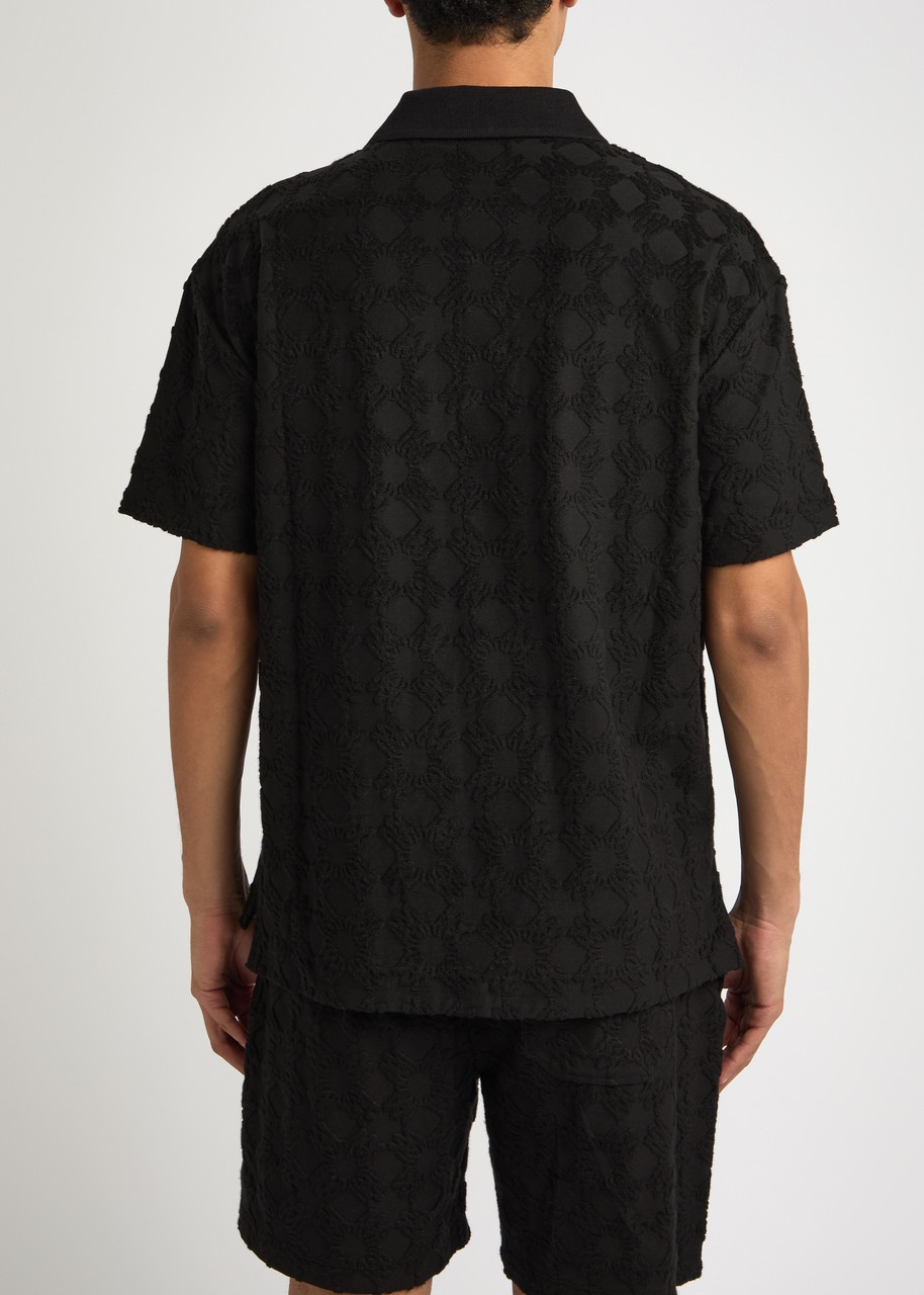 Amiri Ma Quad Jacquard Towelling Cotton-blend Polo Shirt - 3