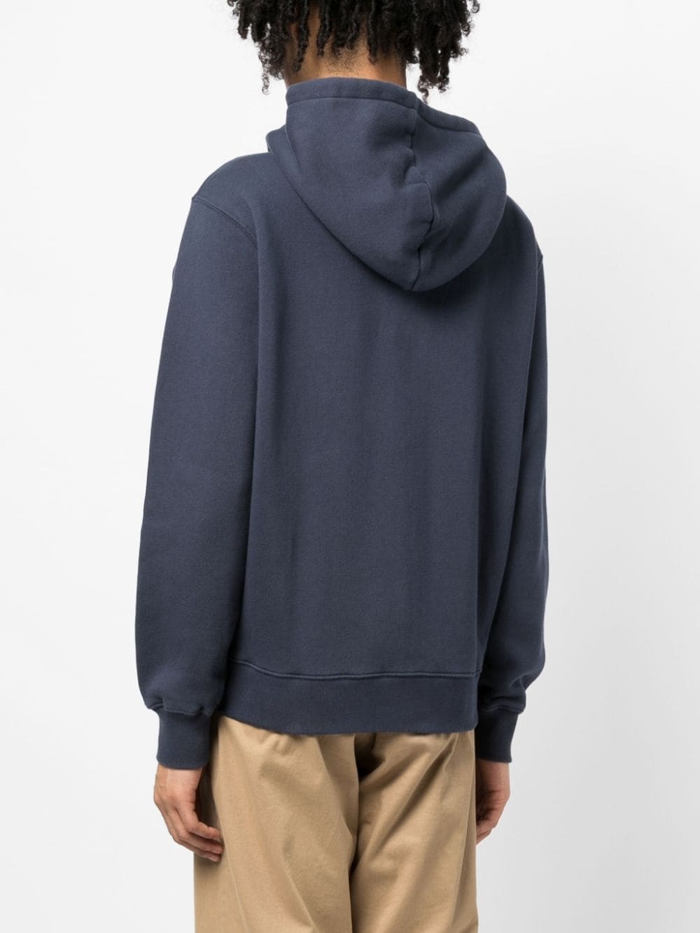 Fox-patch cotton drawstring hoodie - 4