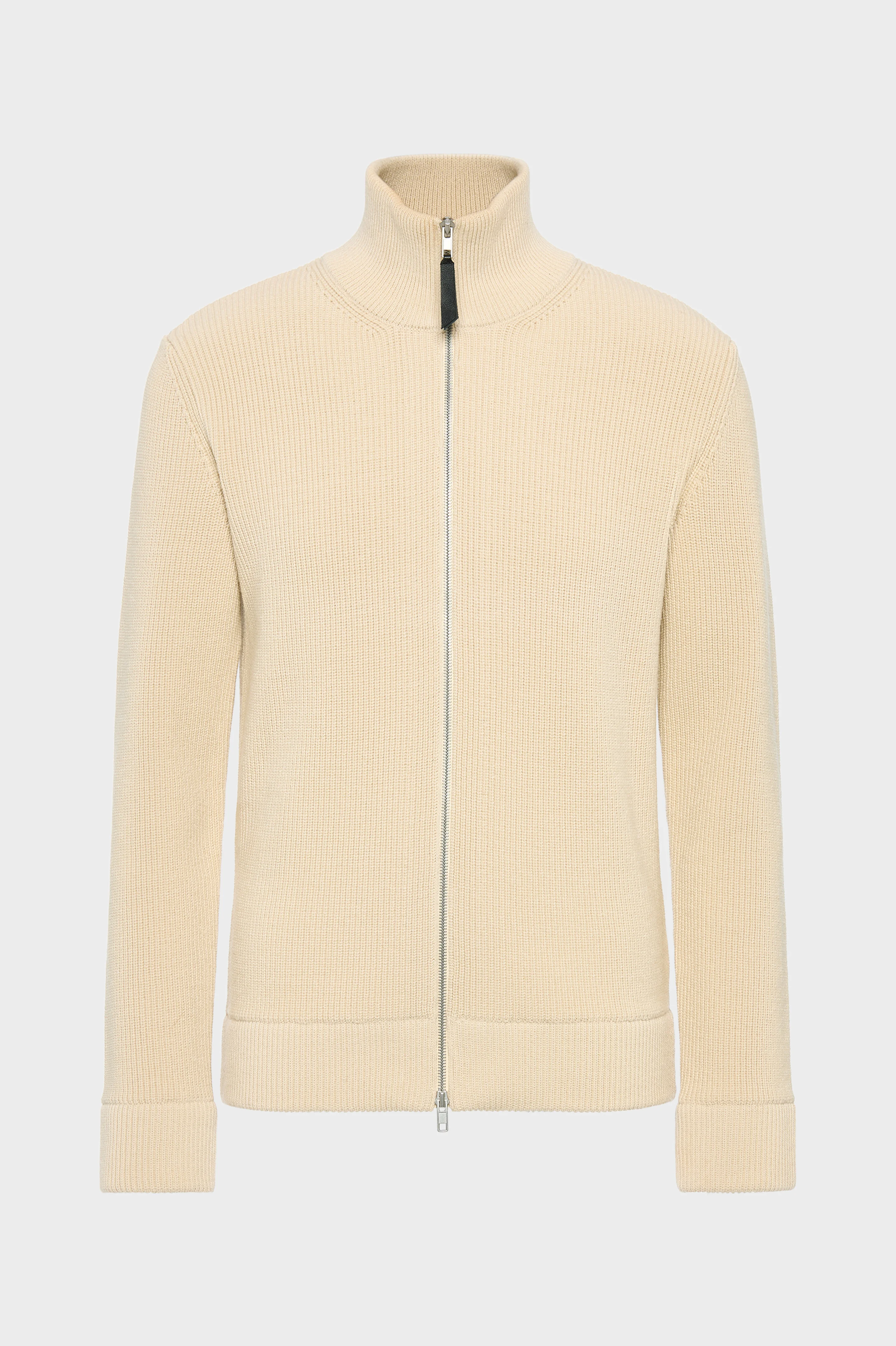 Knit zip-up cardigan - 1