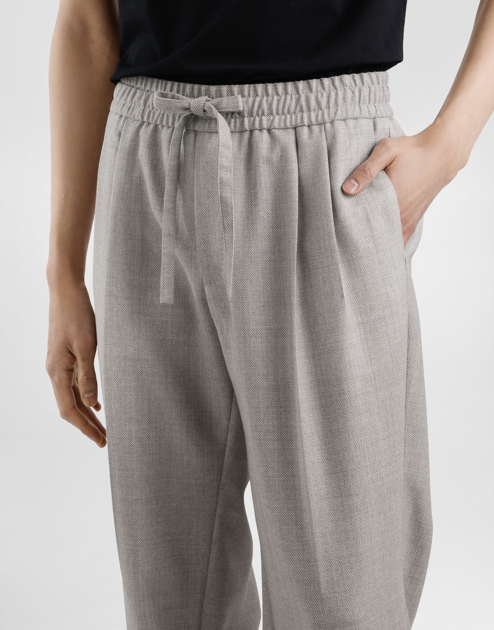 Garment-dyed wool joggers - 4