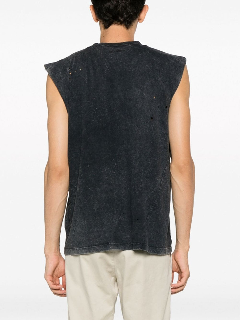 slogan-print cotton tank top 4