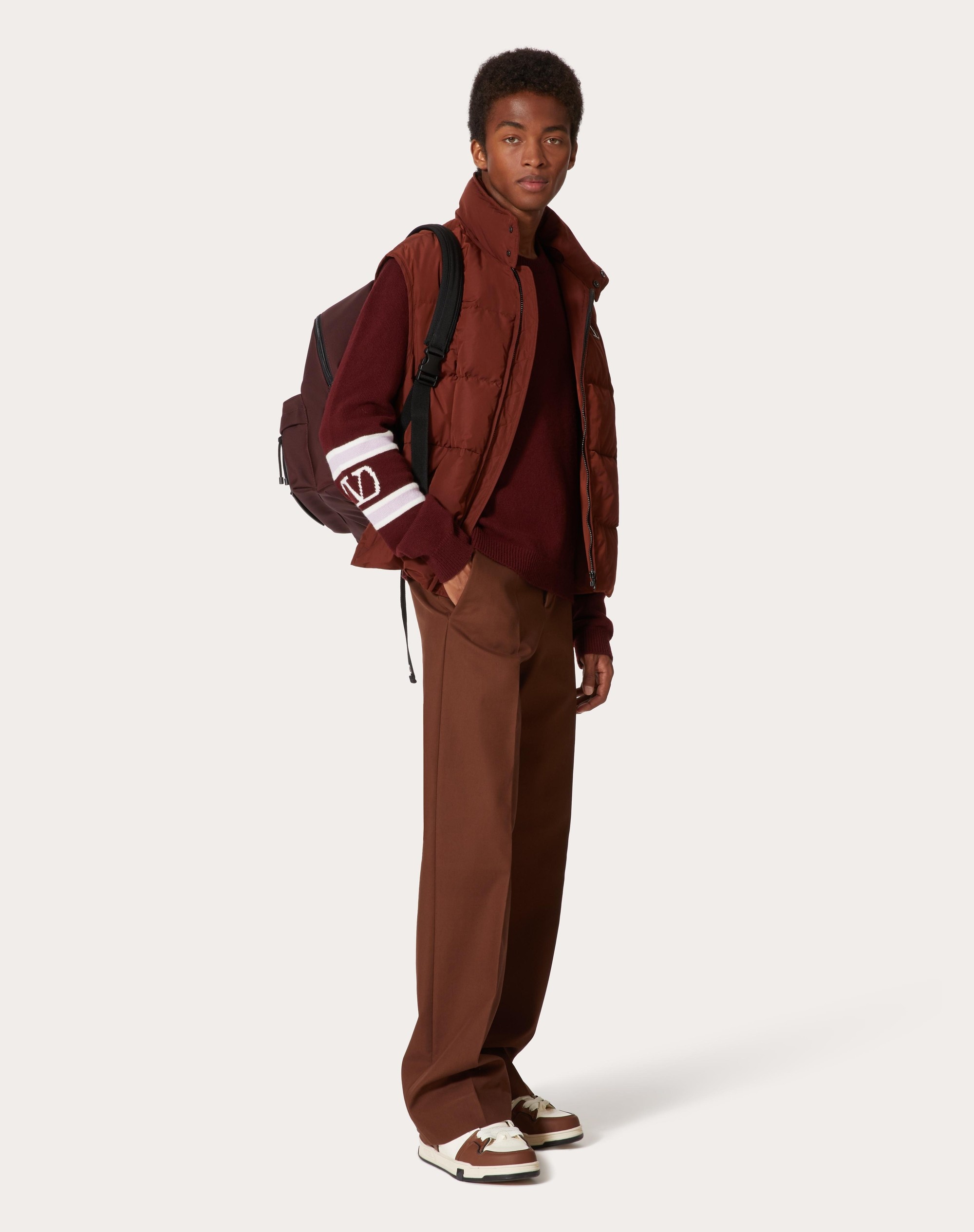 WOOL AND CASHMERE CREWNECK SWEATER WITH VLOGO SIGNATURE EMBROIDERY - 2