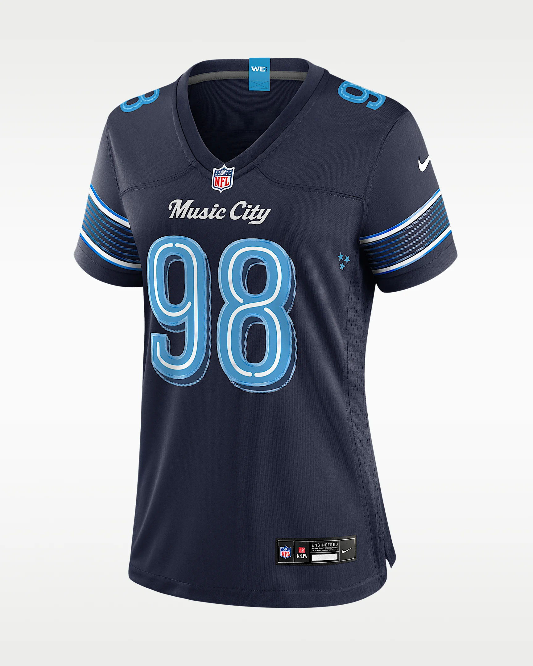 Jeffery Simmons Tennessee Titans Rivalries Collection Women's Nike NFL Game Jersey - 1