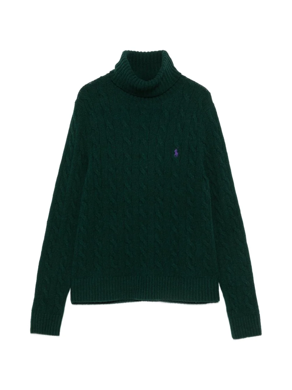 cable-knit roll-neck sweater - 1