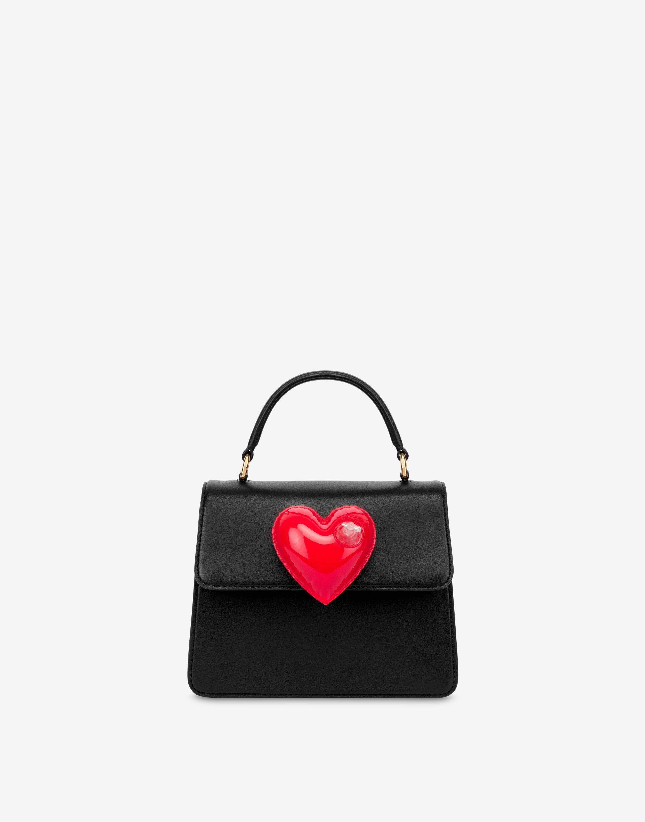 INFLATABLE HEART CALFSKIN HANDBAG - 1