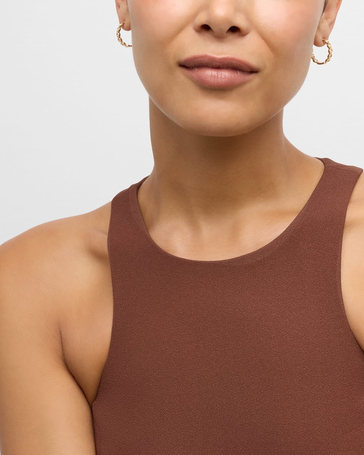 14k Gold Fluted Diamond Earrings - 5
