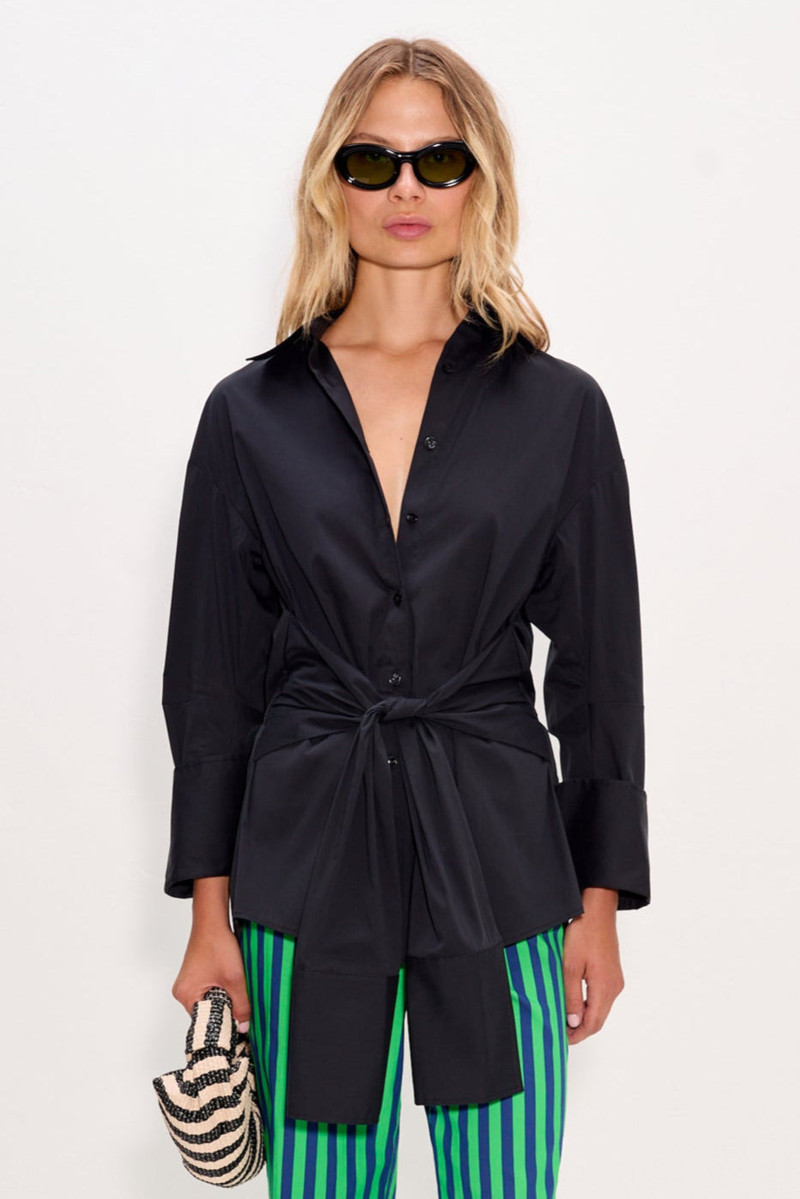 SIMONMILLER Inna Poplin Top in Black outlook