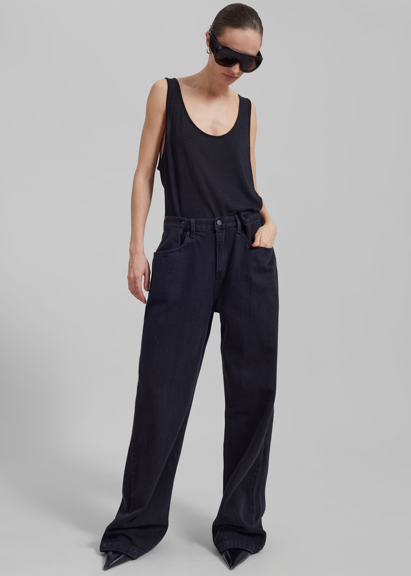 Hayla Denim Pants - Black Wash 7