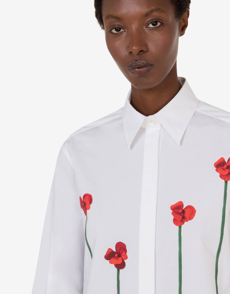 PRINTED COTTON POPLIN SHIRT 4