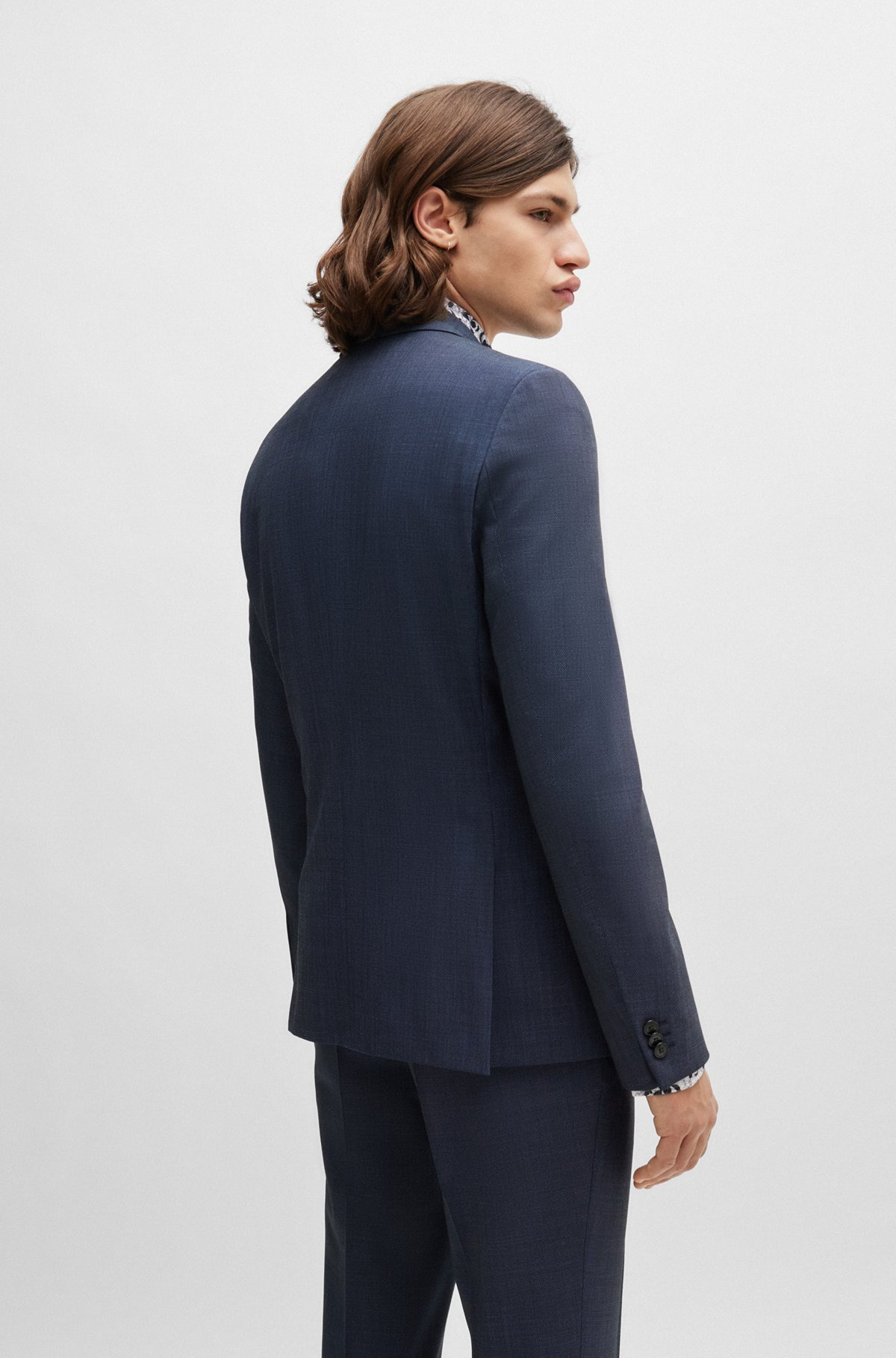 EXTRA-SLIM-FIT JACKET IN STRETCH TWILL - 4