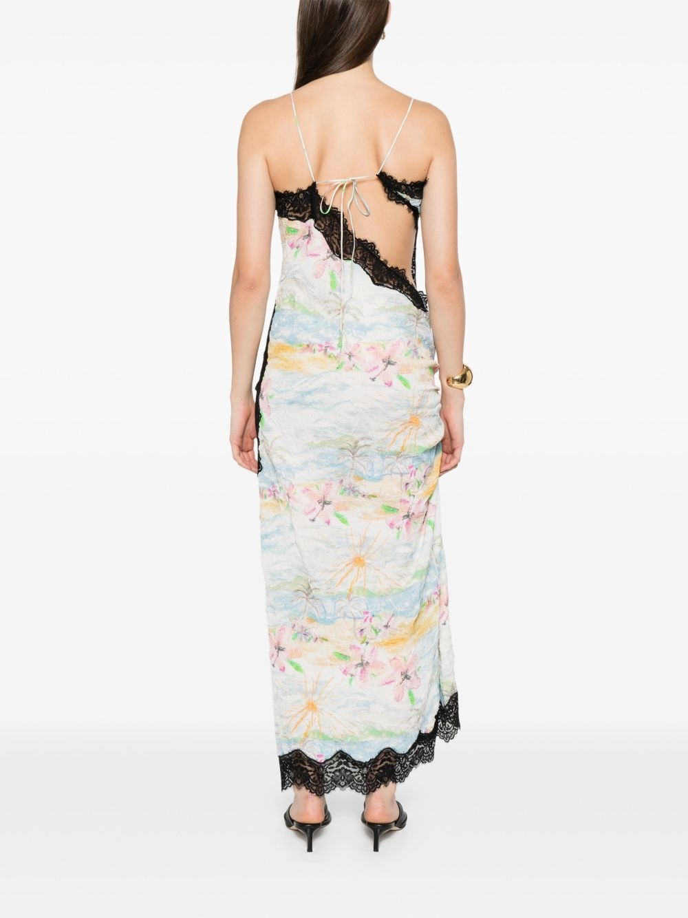 floral-print midi dress - 4