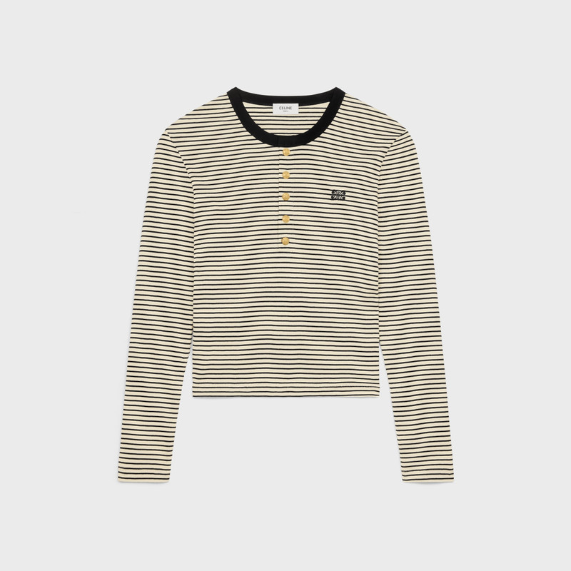 triomphe t-shirt in striped cotton 1