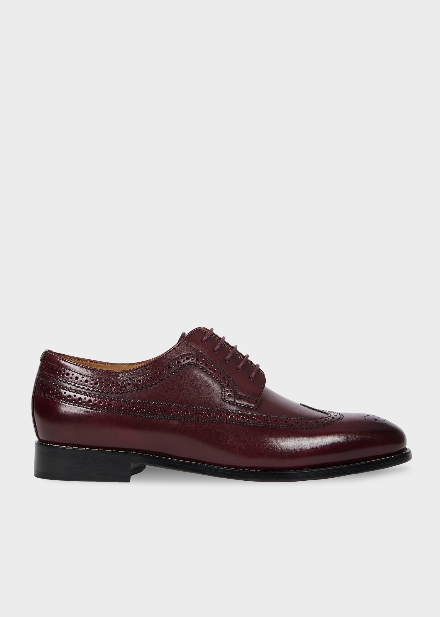 Bordeaux Leather 'Collins' Brogues - 1