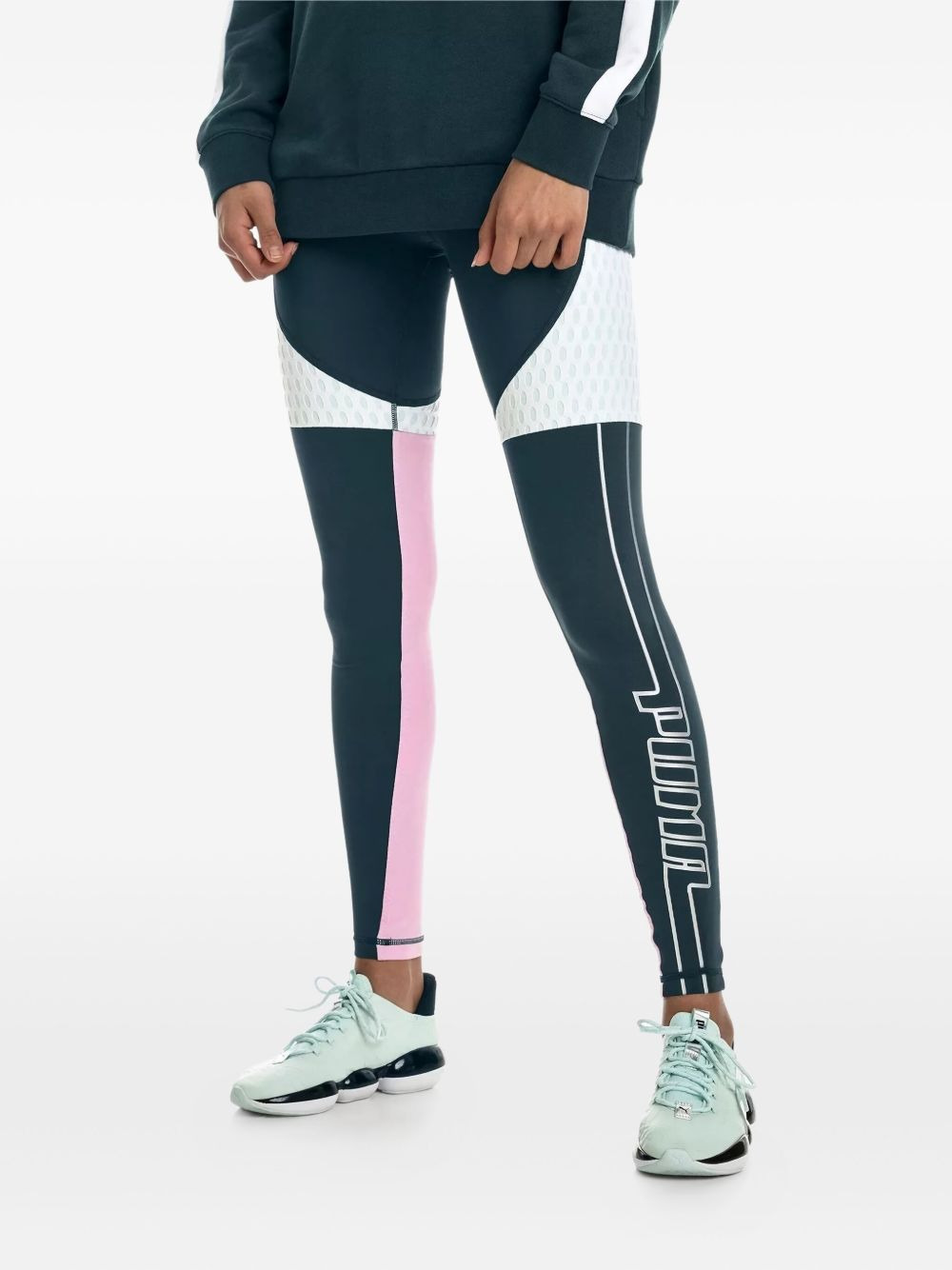 Cosmic colour-block panelled leggings - 3