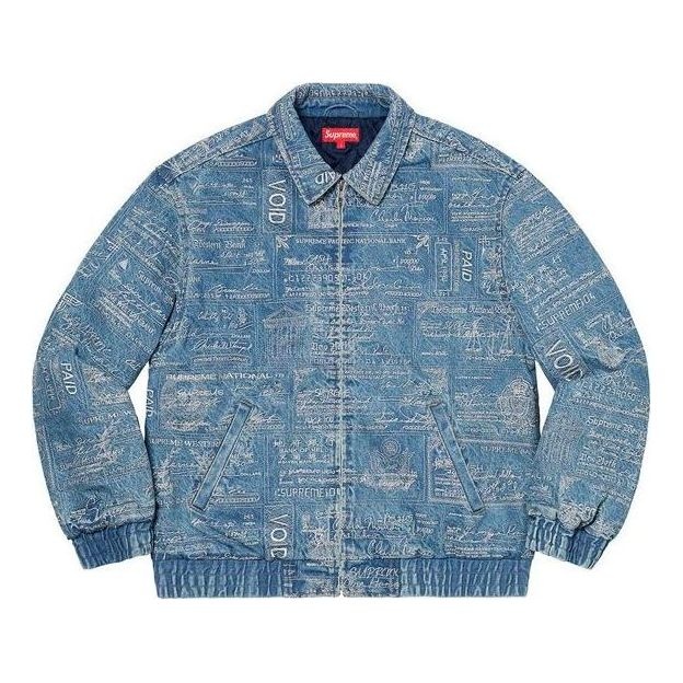 Supreme Checks Embroidered Denim Jacket 'Teal' SUP-SS20-452 - 1