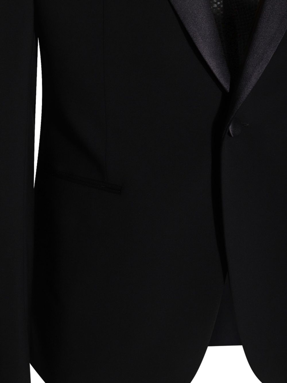 satin-trim suit - 3
