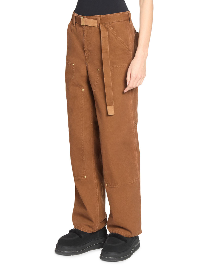 Women's Sacai x Carhartt WIP Duck Cotton Cargo Pants - Dark Beige 4