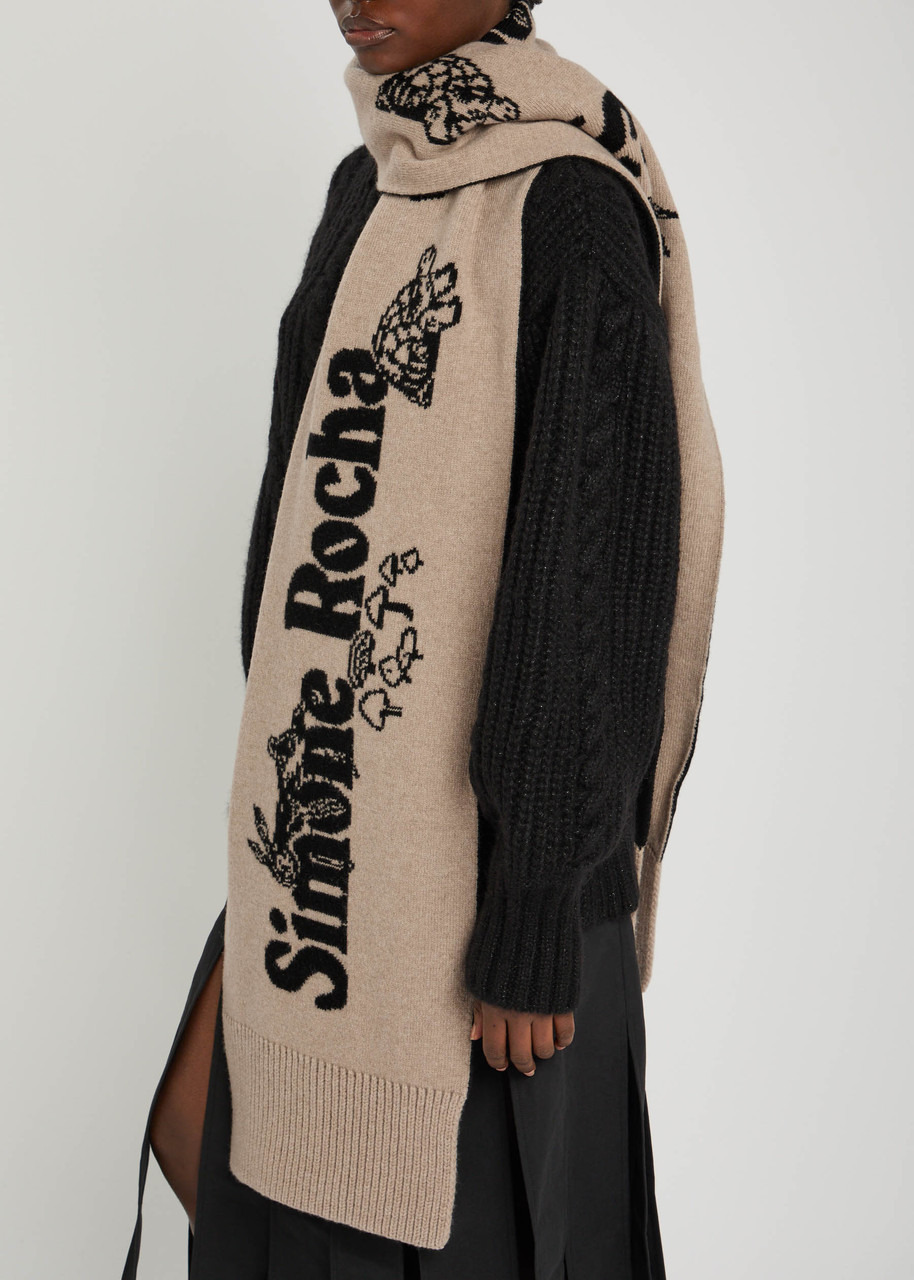 Simone Rocha Logo Wool and Cashmere-blend Scarf - 2