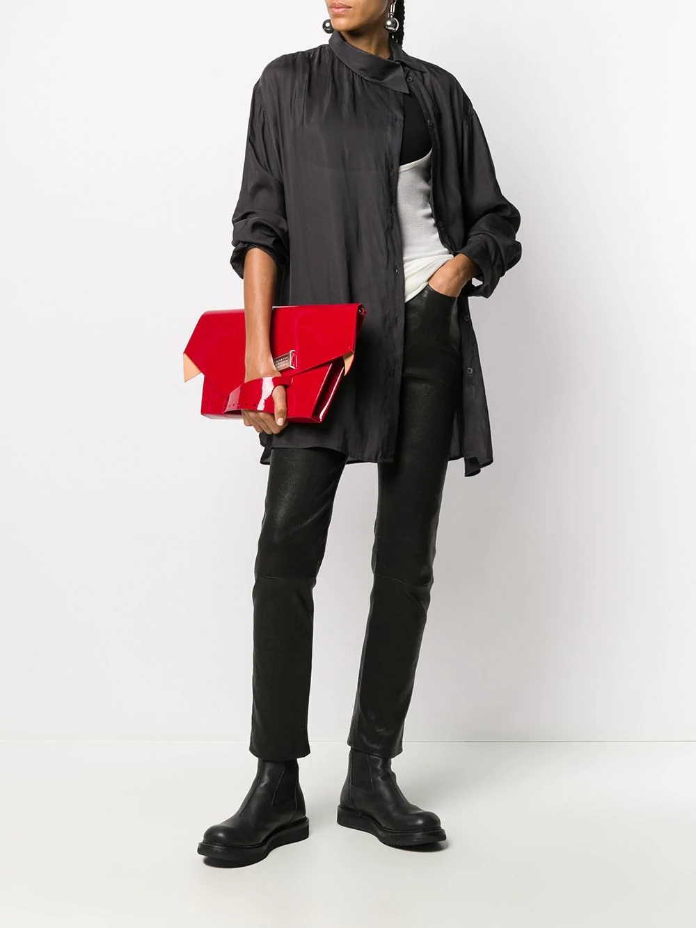 asymmetric long-sleeved shirt - 2