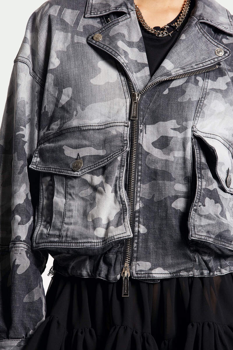 GREY CAMO WASH JACKET - 4