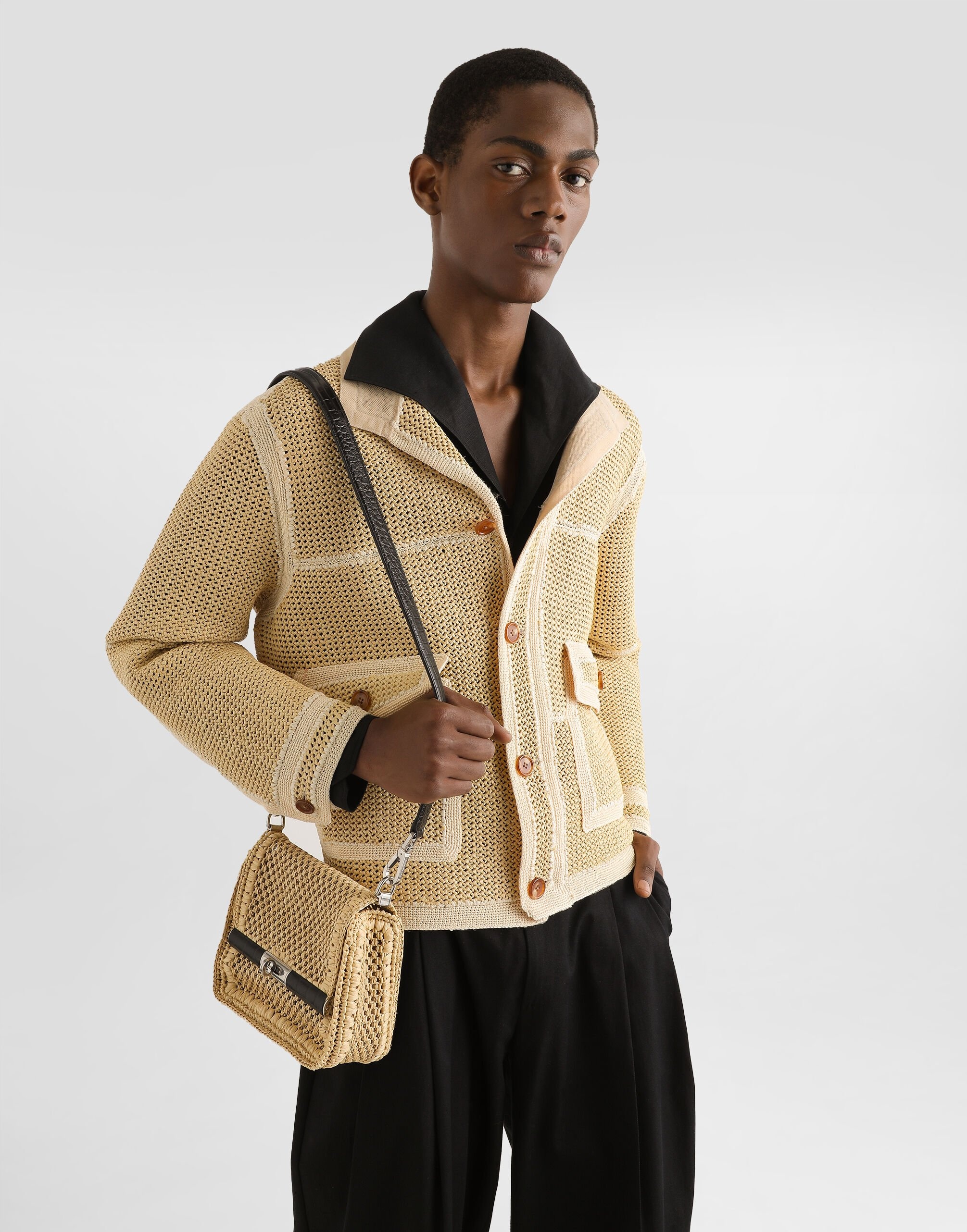 Woven raffia bag - 7