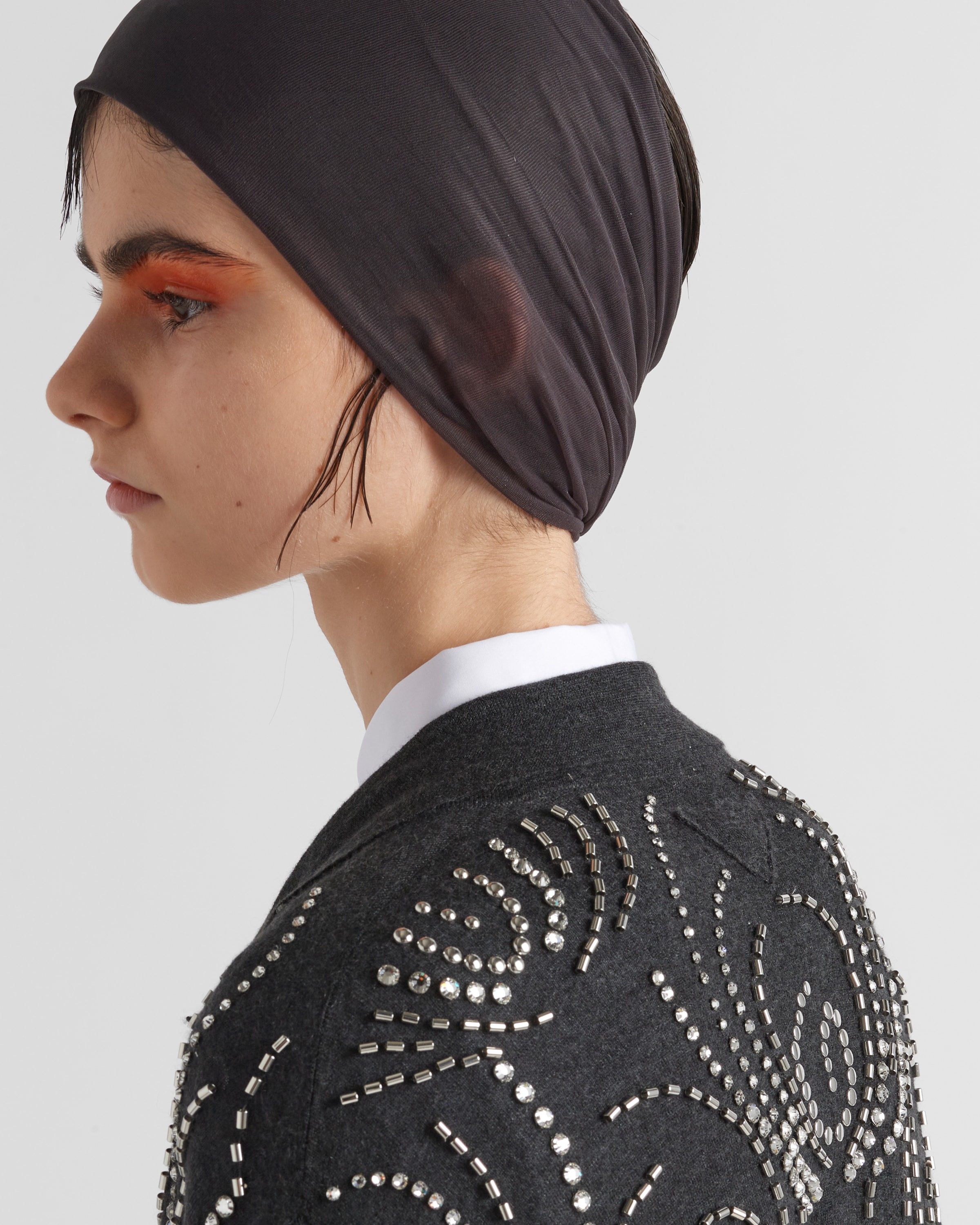 Cashmere polo shirt with embroidery - 4