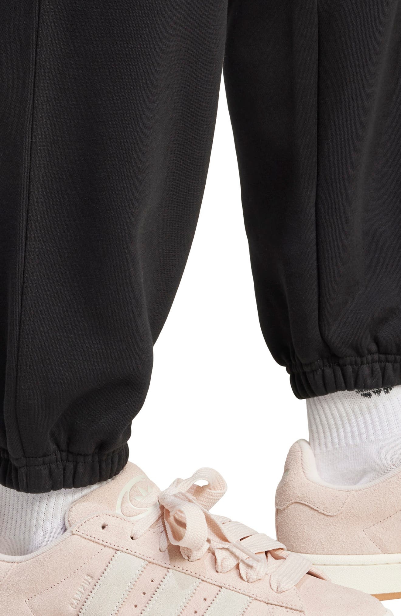 adidas Essentials Trefoil Lifestyle Fleece Sweatpants in Black at Nordstrom - 5