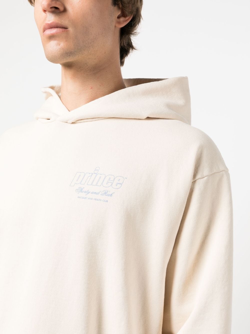 logo-print cotton hoodie - 6