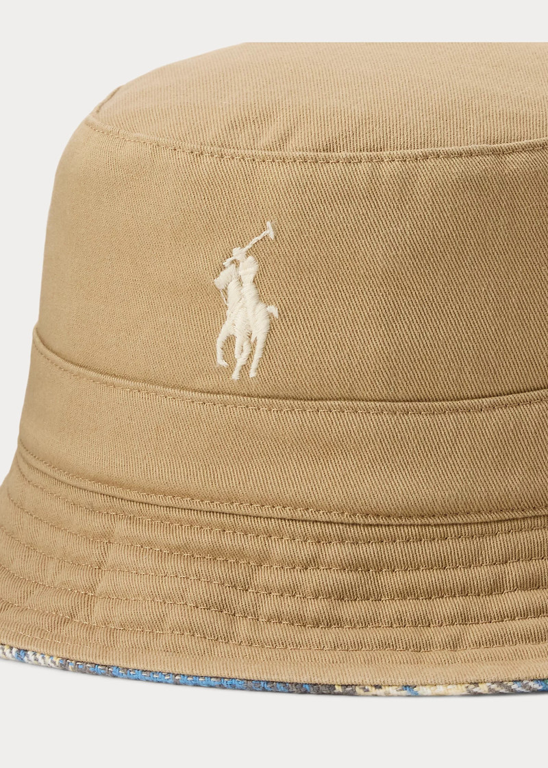 Reversible Twill-Flannel Bucket Hat 4