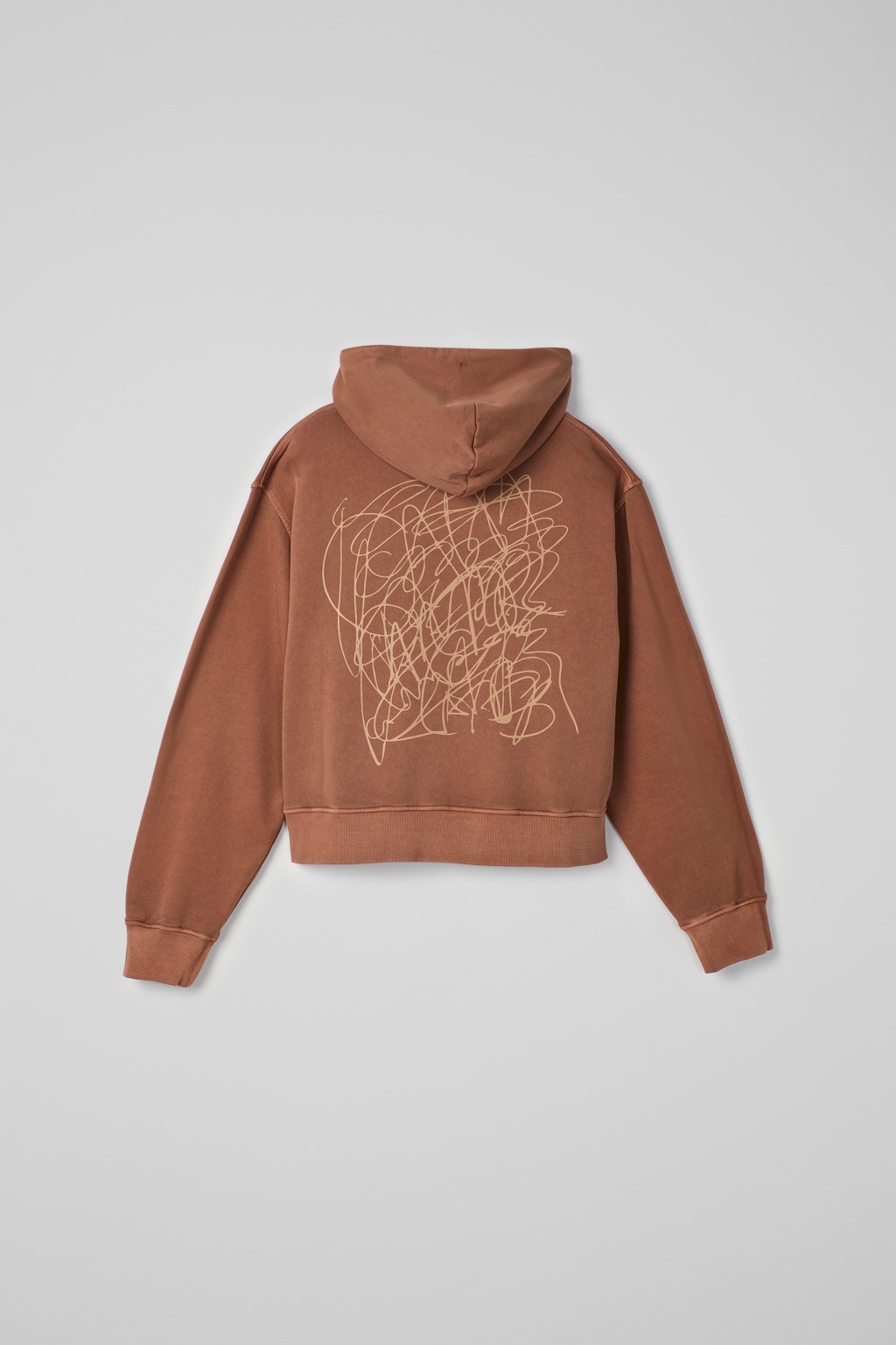 Terracotta Mineral Dye Boxy Hoodie - 4