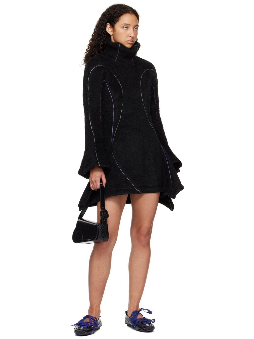 Black Lella Hybrid Ballerina Flats - 5