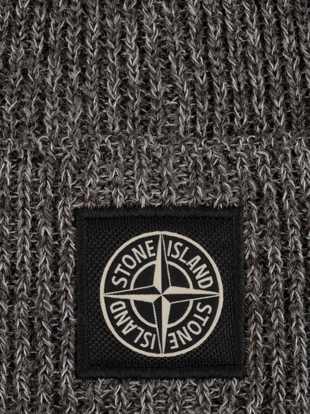 ribbed logo-patch beanie - 3