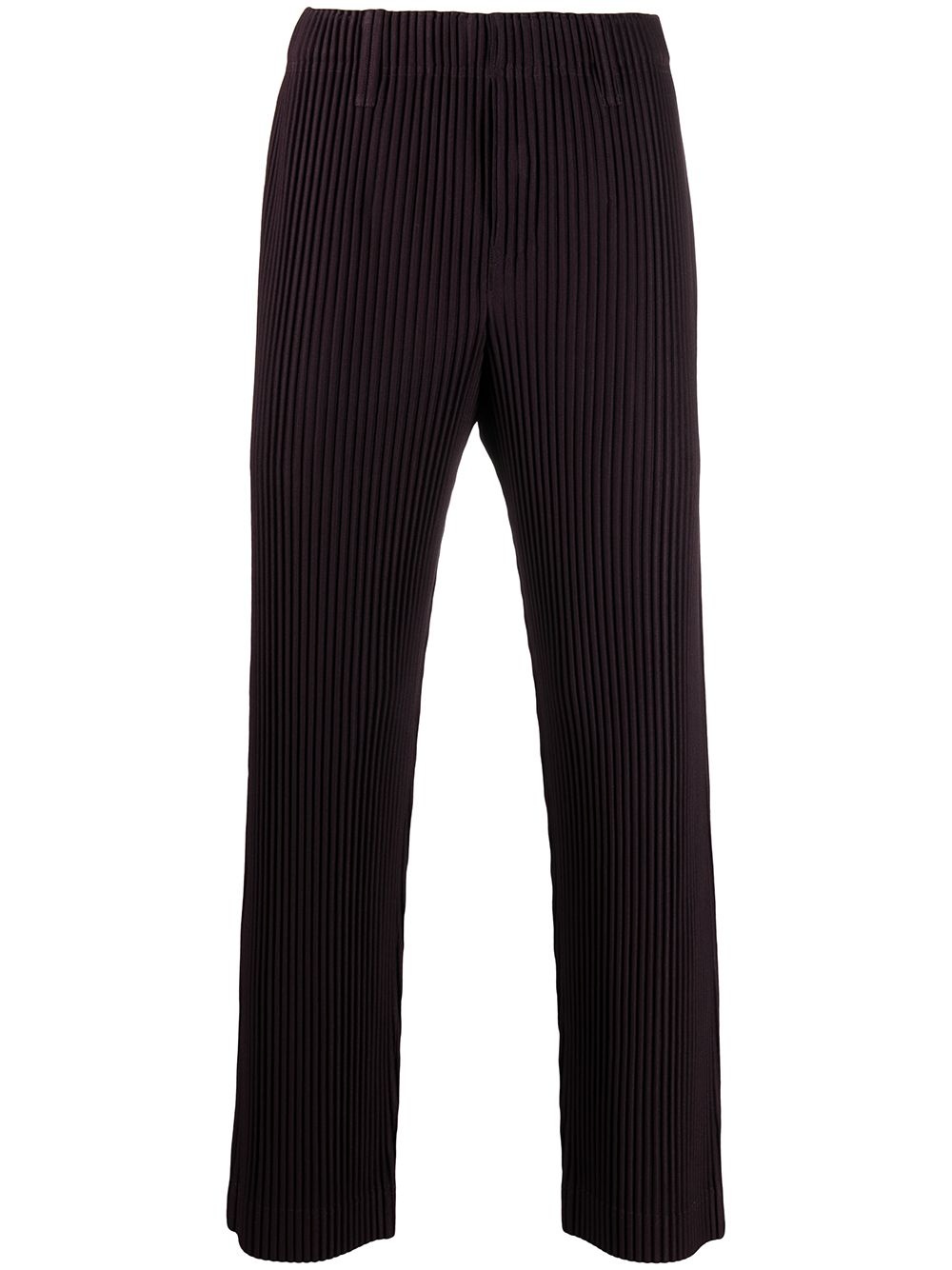 ribbed cropped trousers - 1