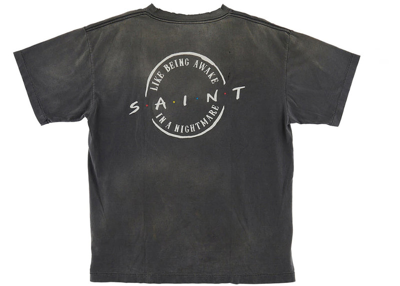 SAINT M×××××× Saint Mxxxxxx Friends Heart T-Shirt Vintage Black outlook