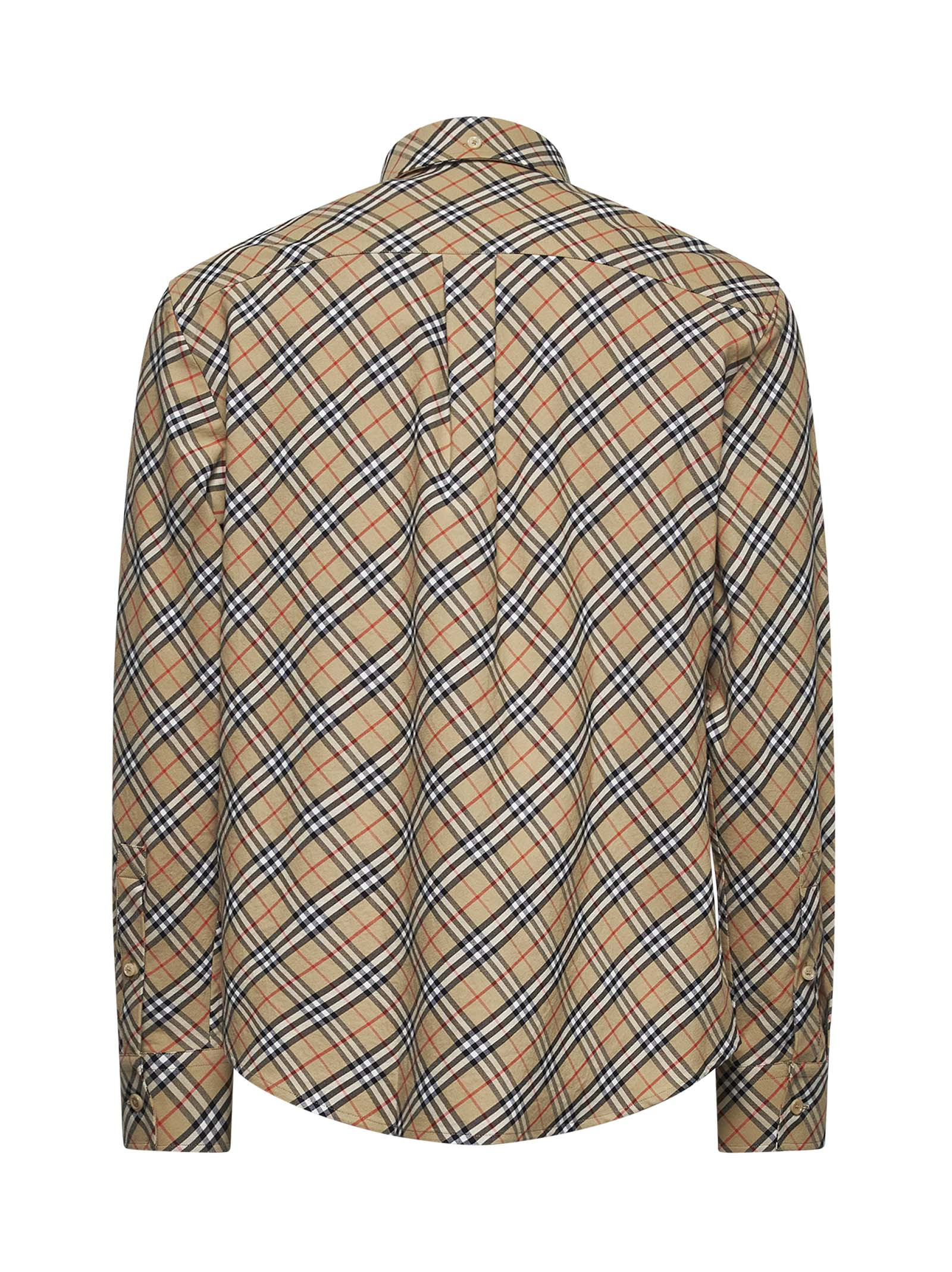 Beige Check cotton shirt - 2