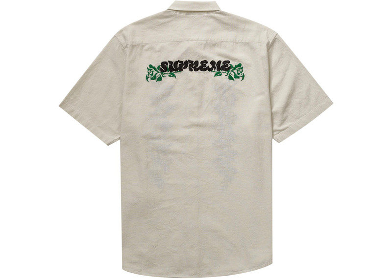 Supreme Supreme Needlepoint S/S Shirt White outlook