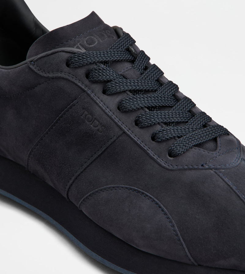 T VINTAGE SNEAKERS IN PASHMY SUEDE - BLUE 5