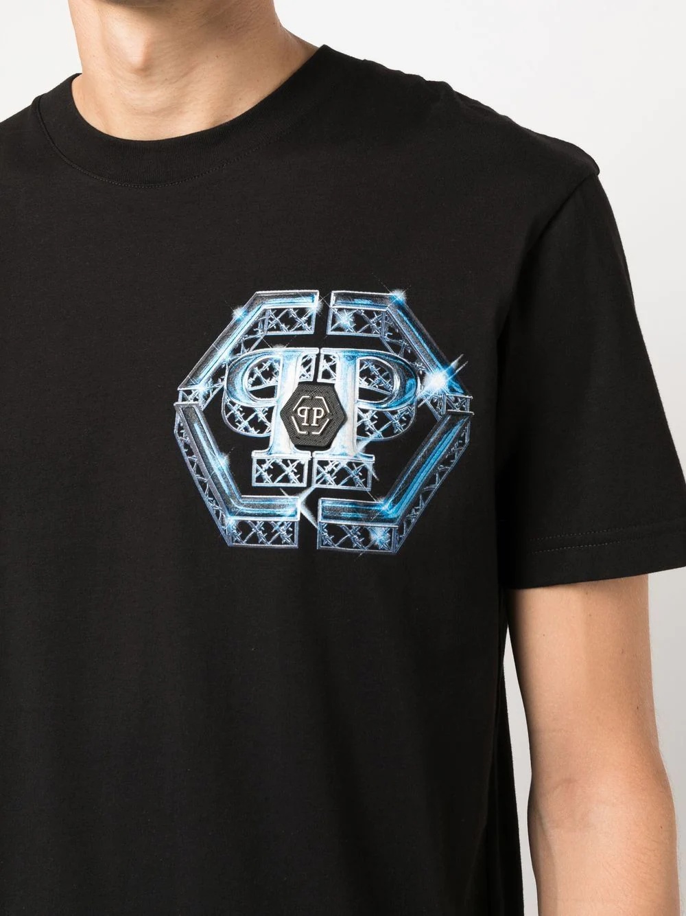 Hexagon logo-print T-shirt - 5