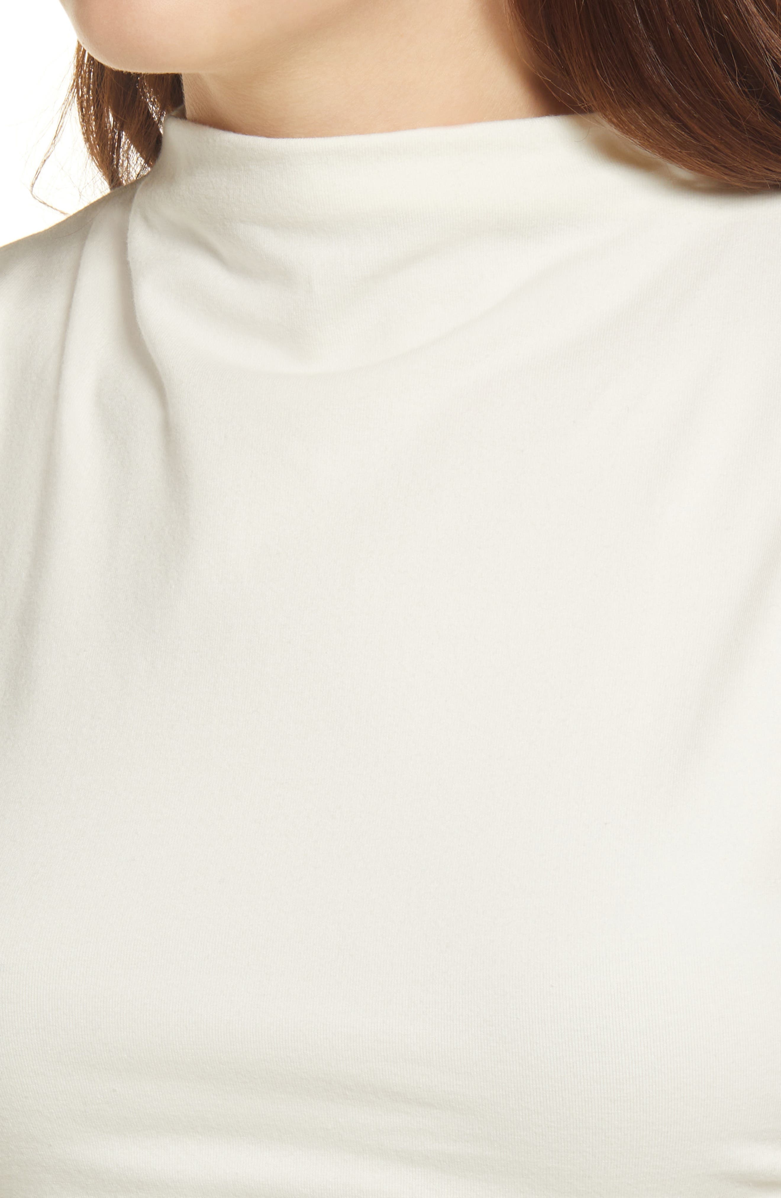 Reformation Lindy Ruched Crop Top in Ivory at Nordstrom - 6