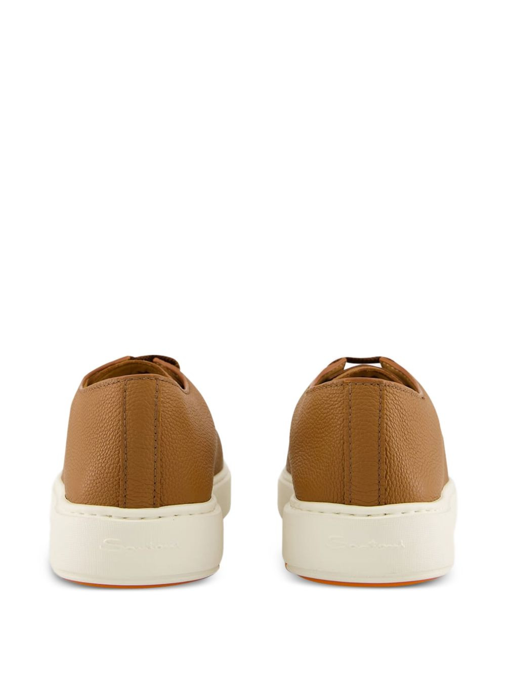 leather lace-up sneakers - 3