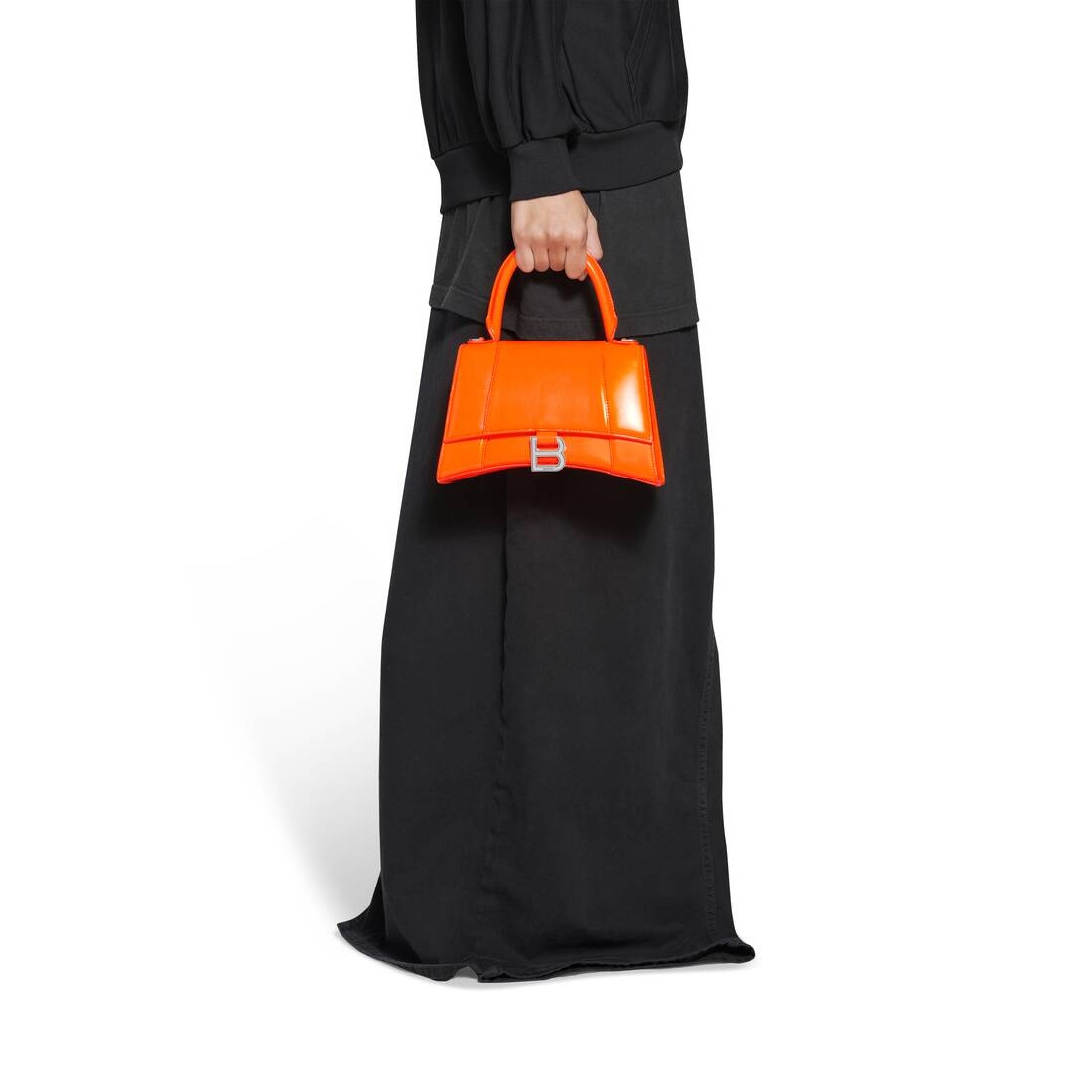 Women's Hourglass Small Handbag In Box in Fluo Orange - 2
