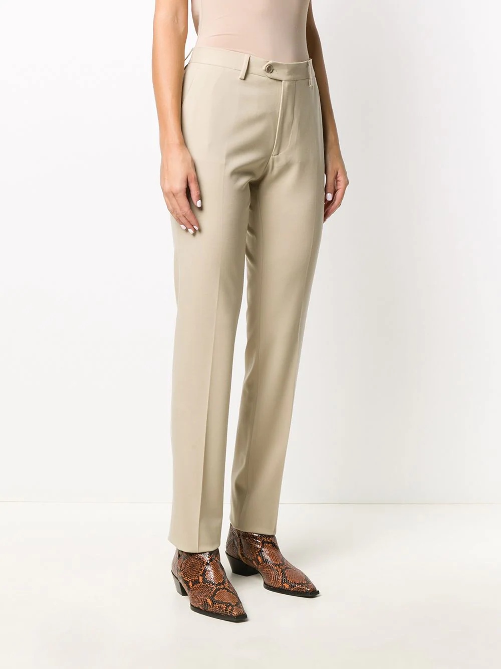 slim-fit tailored trousers - 3