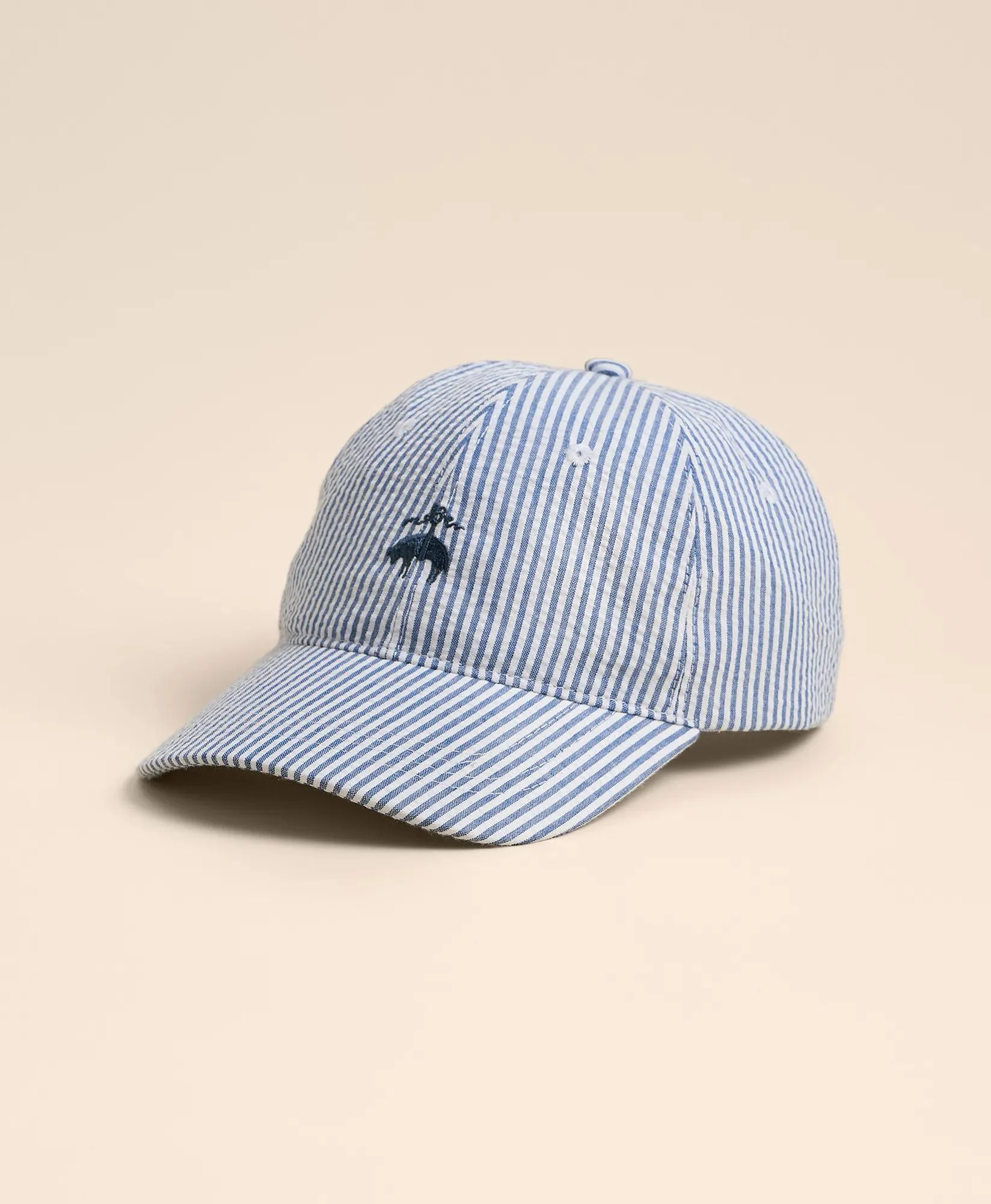 Cotton Seersucker Baseball Hat - 1