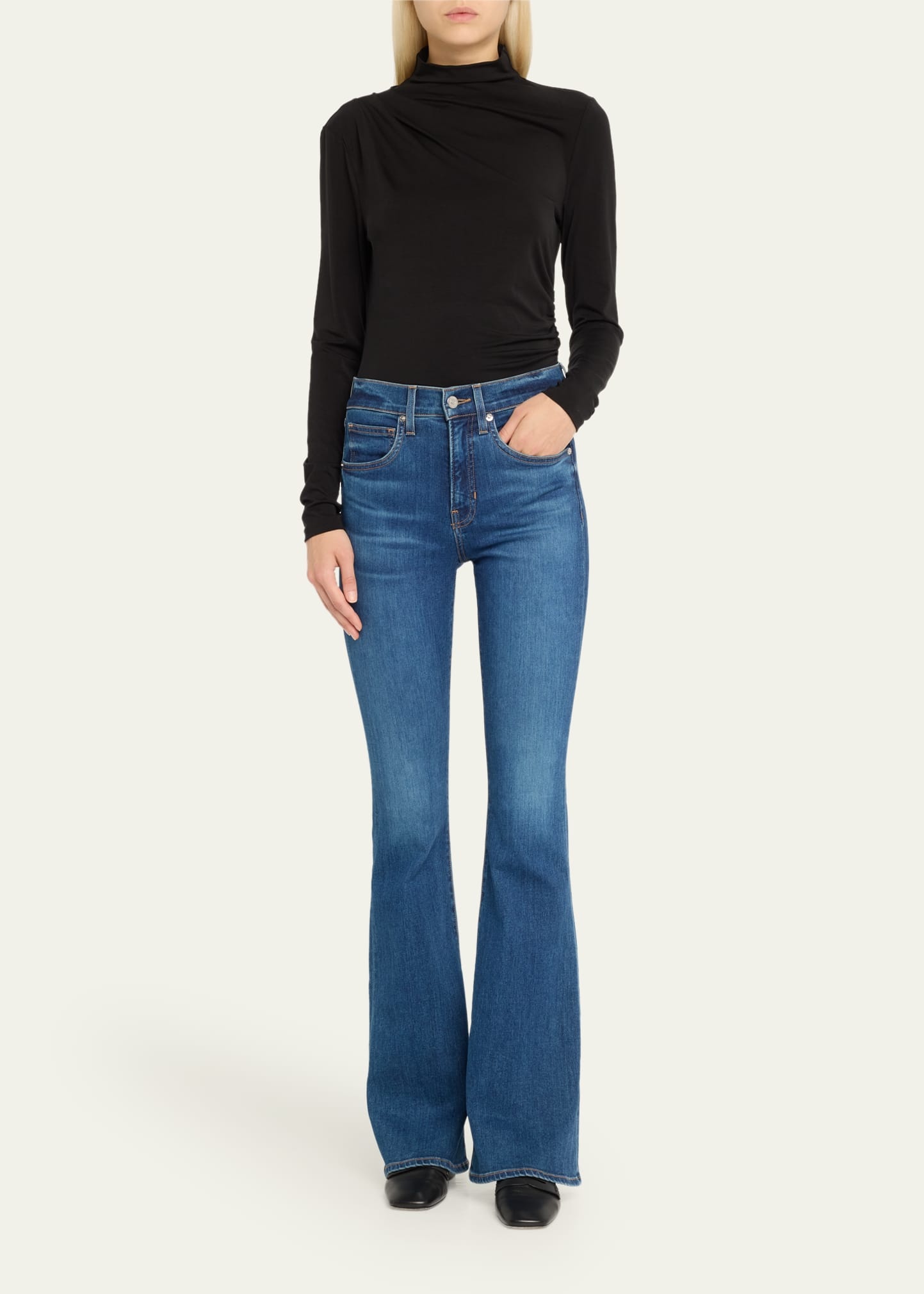 Mylie Gathered Turtleneck Top - 2