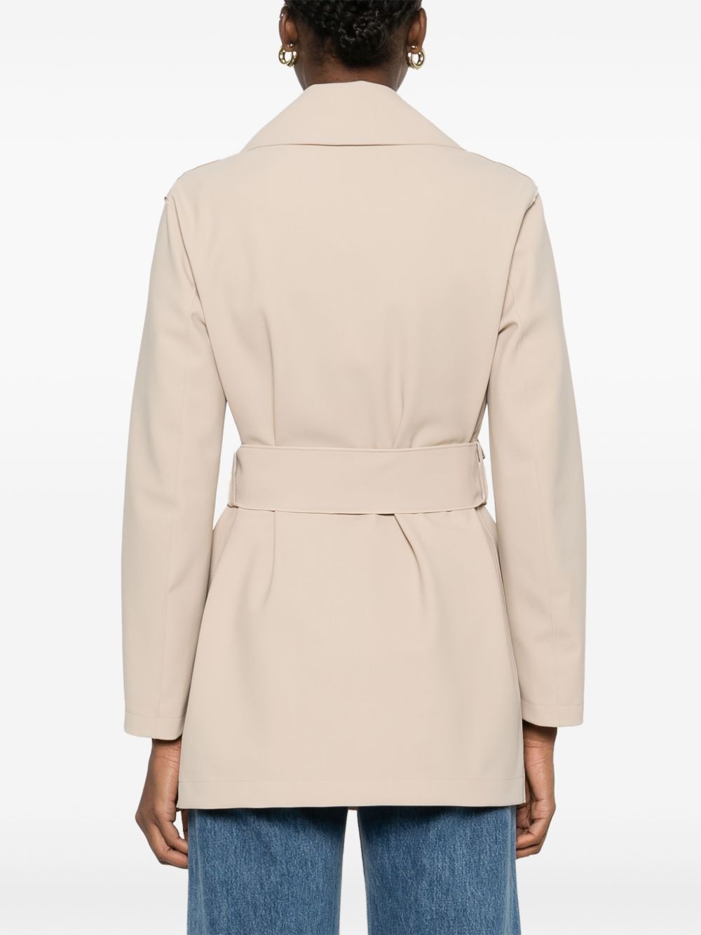 belted scuba coat - 4