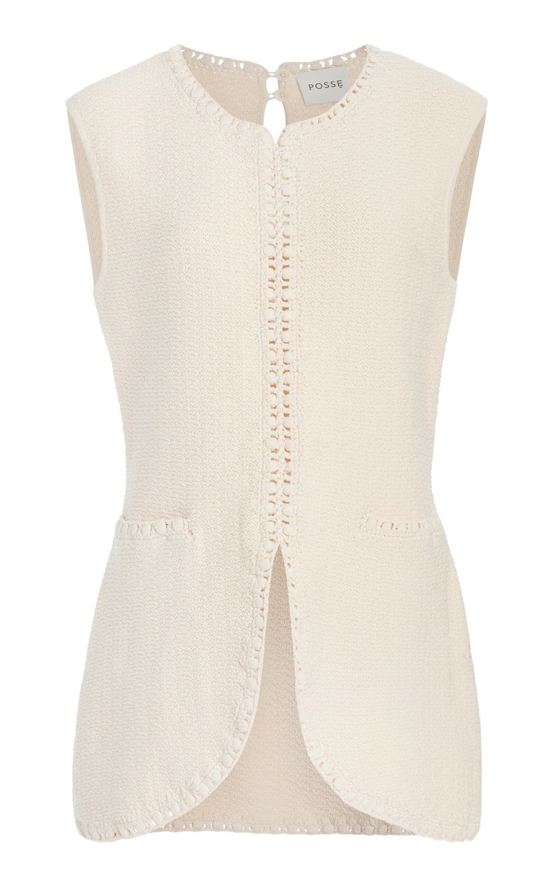 Exclusive Harlan Knit Vest ivory 1