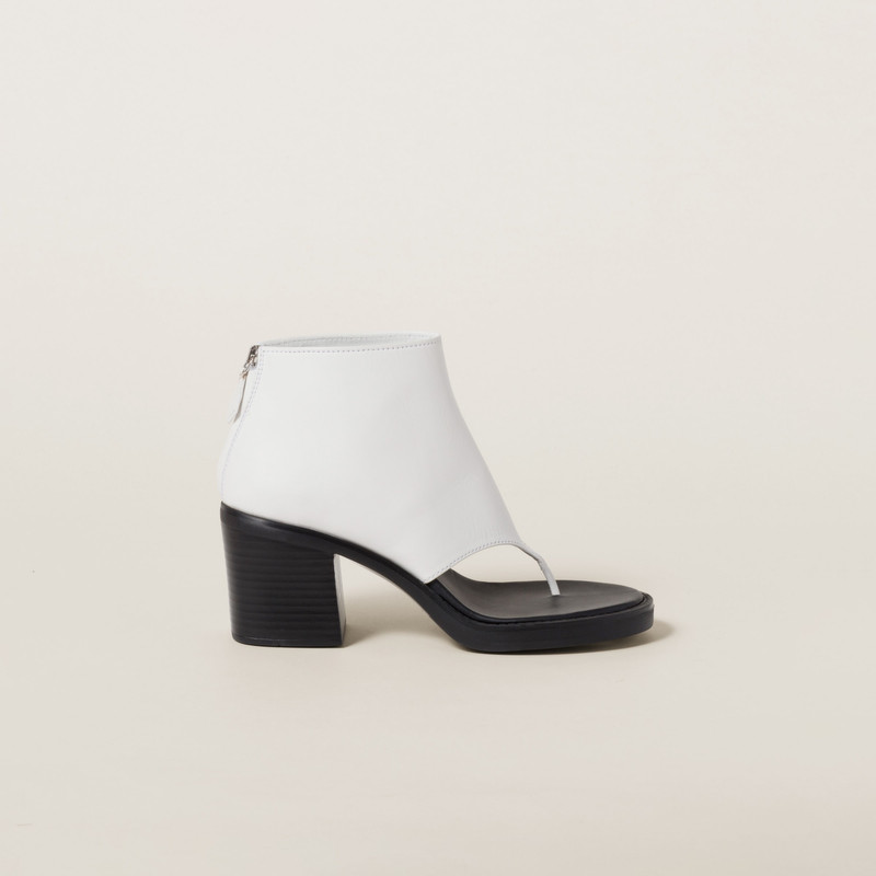 Miu Miu Leather thong booties outlook