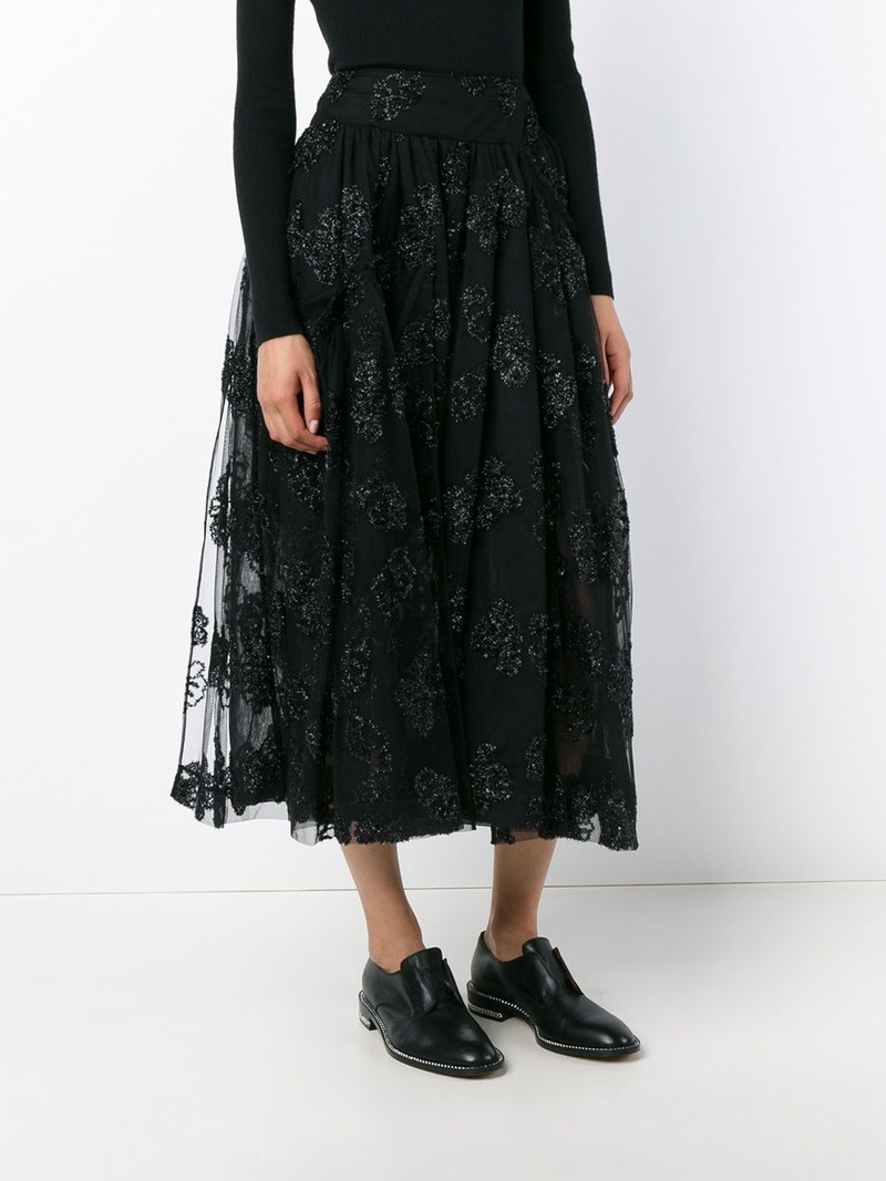 jacquard tulle midi skirt 3