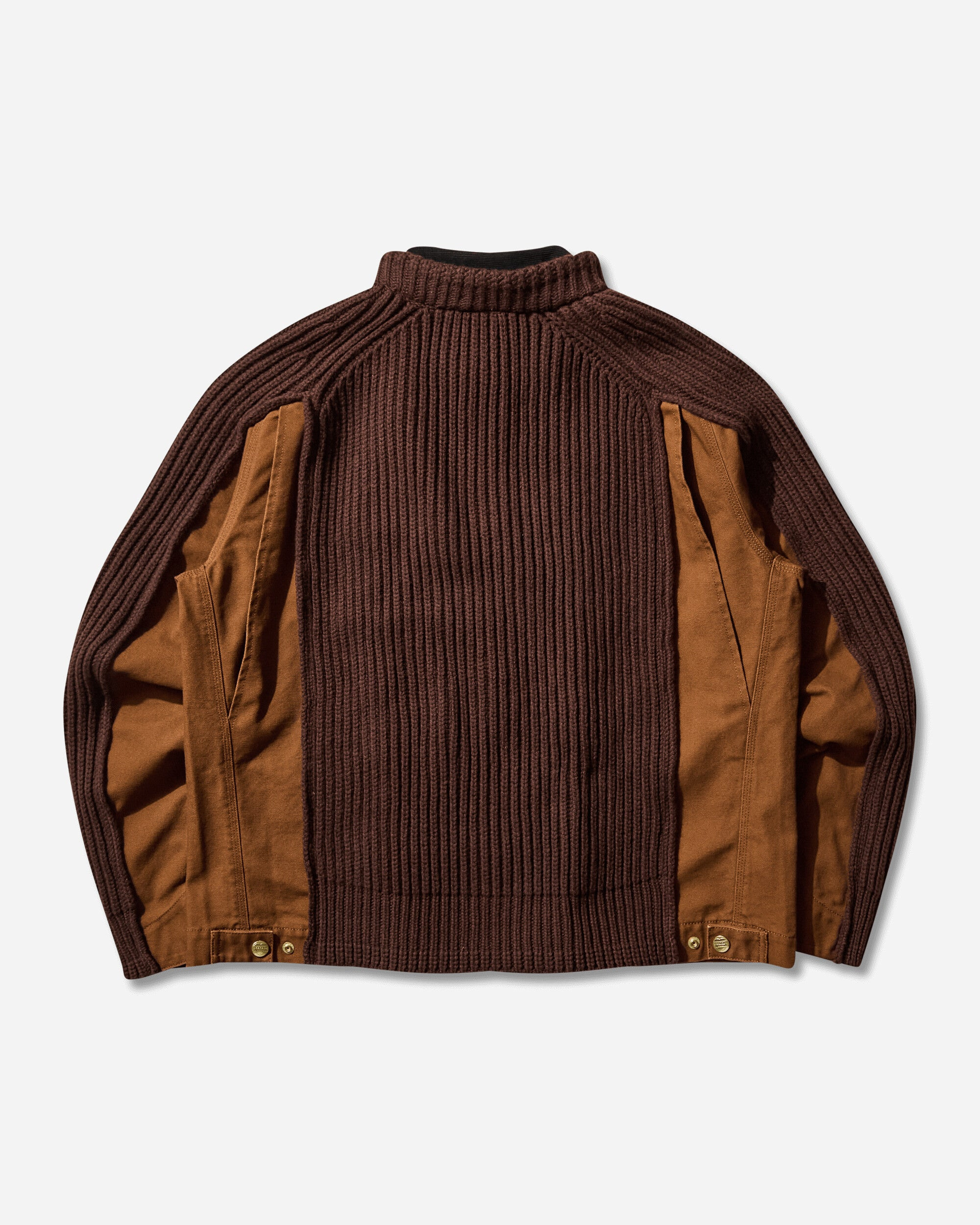 Men's Carhartt WIP Washed Duck x Wool Knit Blouson Beige - 2